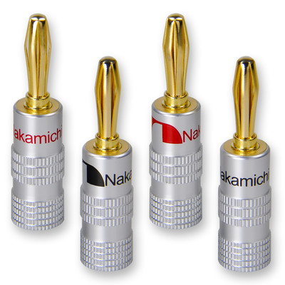 12 x Nakamichi High End Bananenstecker Bananas 24K vergoldet für Kabel bis 6mm²