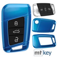 KEYLESS Auto Schlüssel Hülle BLAU für VW Arteon...