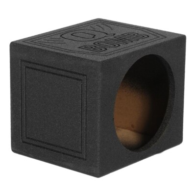 SINGLE 12'' SEALED SUBWOOFER ENCLOSURE CAR SPEAKER BOX w/DURABLE BED LINER FINISH