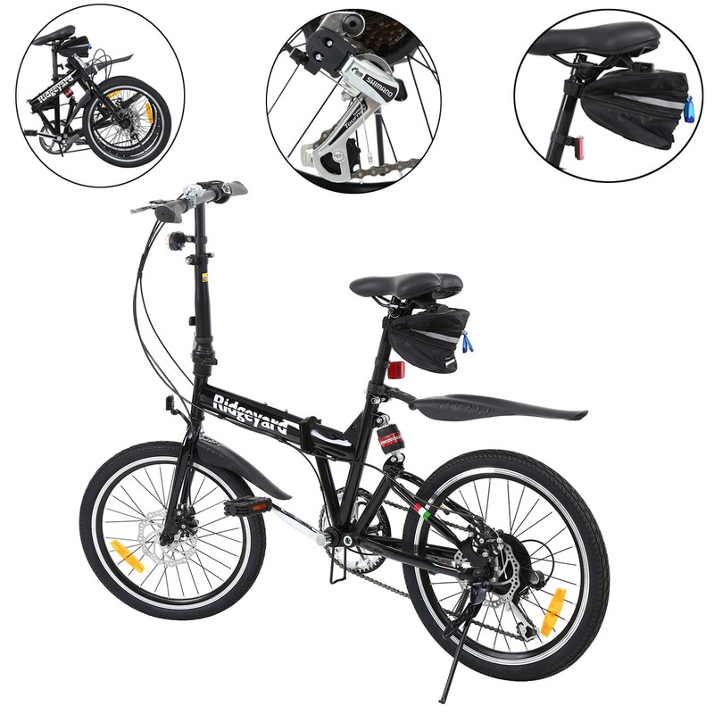 20'' Klapprad Klappfahrrad Faltfahrrad 20 Zoll 7 Gang Bike Camping Fahrrad