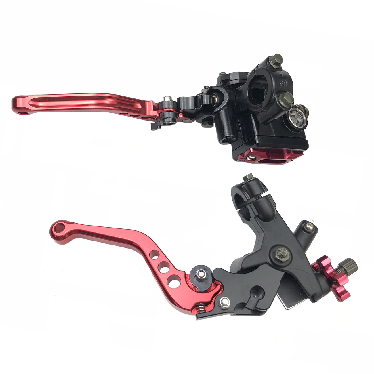 ::Universal 7/8" CNC Motorcycle Handlebar Brake Master Cylinder & Clutch Lever Set