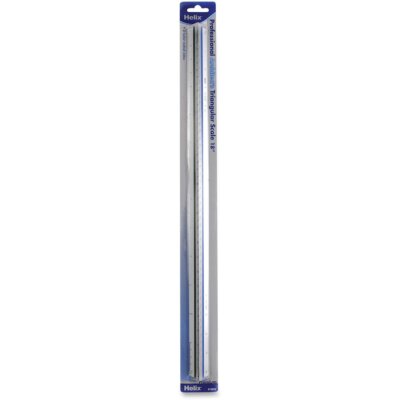 Helix Professional Architect's Metal Triangular Scale 18 Inch / 45cm