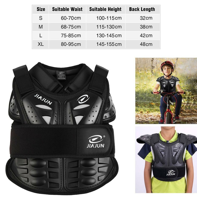 Protektorenjacke Brustpanzer Protektorenhemd Safety-Jacket für KinderJacke S-XL