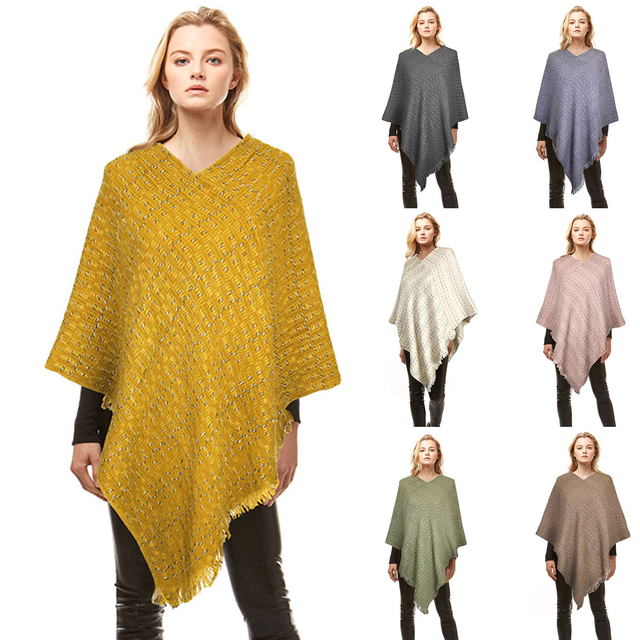 Anthropologie Style Women's Cozy Solid Color Chenille Shrug