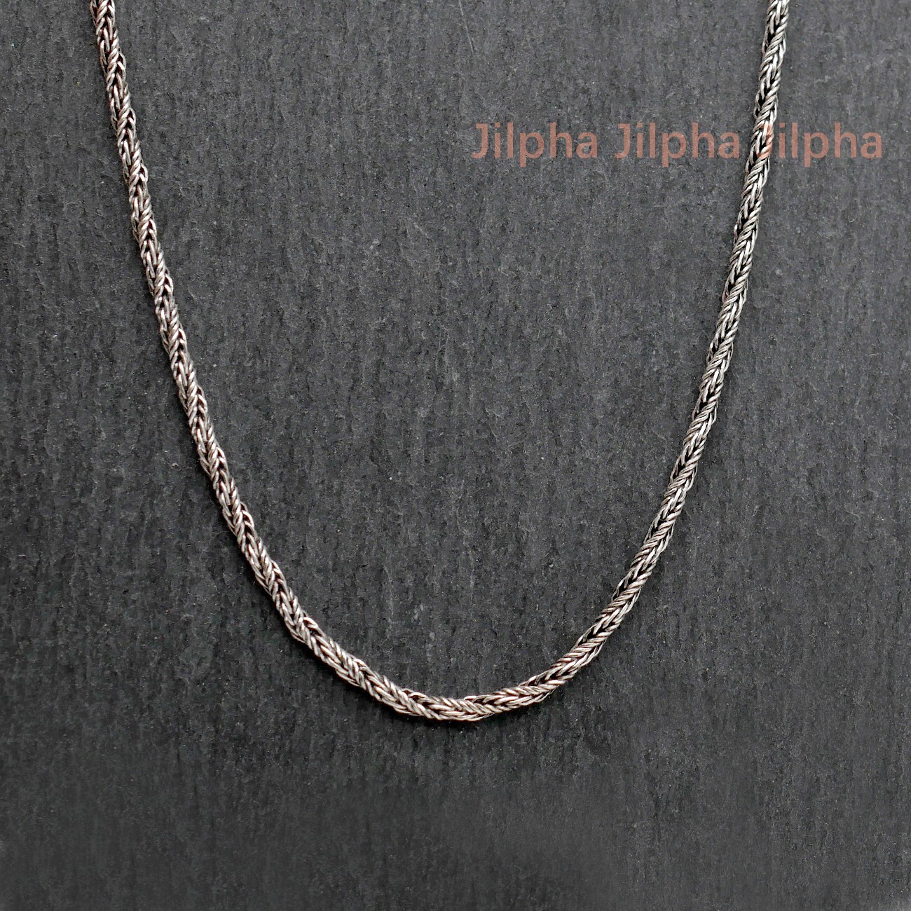 Oxidized Sterling Silver 1.37mm Rope Chain Necklace All