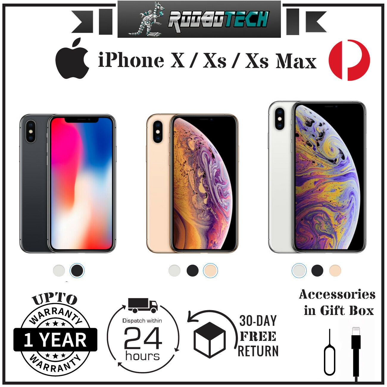 Apple iPhone XS Max 512 GB Gold auロック Apple iPhone X/XS/XS Max 64/256/512GB Good Condition