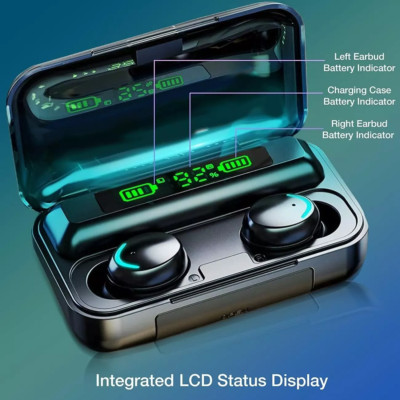 TWS Bluetooth Earbuds Waterproof Bluetooth 5.0 Headset Noise Cancelling Wireless