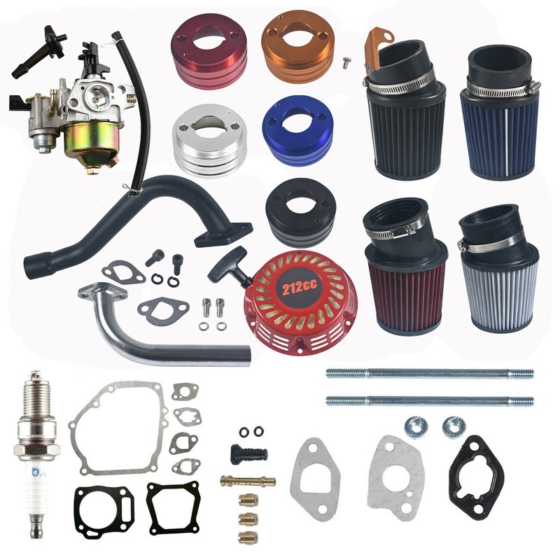 For Predator 212cc 196cc Go Kart Mini Bike Air Filter Adapter Carburetor Kit