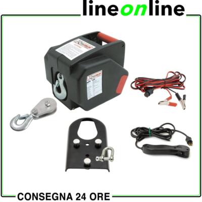Verricello elettrico 12V Ribimex PE12V portatile Ribitech 5000kg Argano Paranco