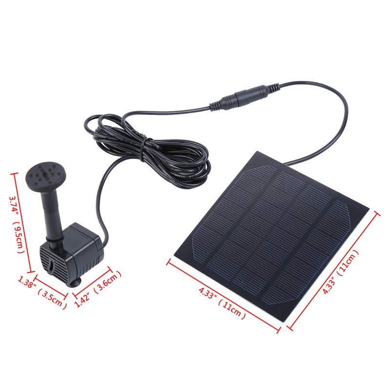 Solar Powered Water Panel Fountain Pump Kit Floating Garden Pool Pond Watering