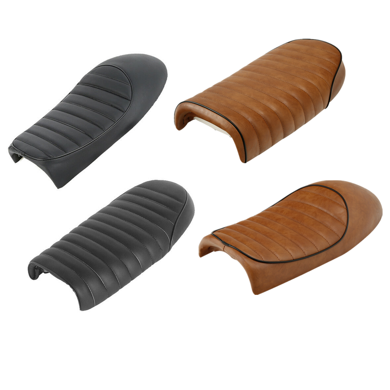 Motorcycle Vintage Cafe Racer Flat Brat&Hump Saddle Seat For Honda Suzuki Yamaha