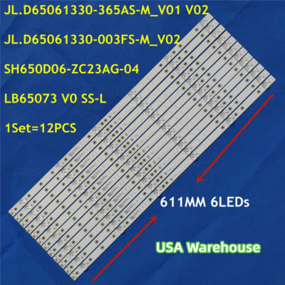 LED Backlight bar(12)For Hisense H65AE6100UK 65H6E 65H6D 65R6E 65Q7809 H65AE6000