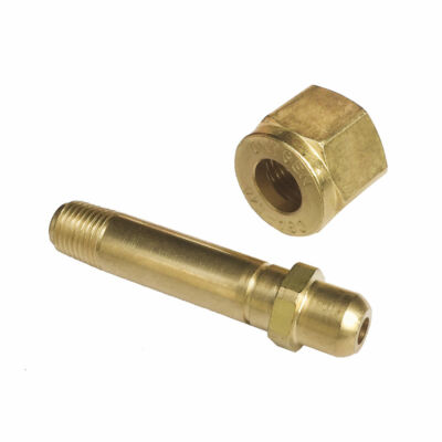 CGA-540 Nut & 3'' Nipple, Regulator Inlet Bottle/ Cylinder Fittings (Oxygen)