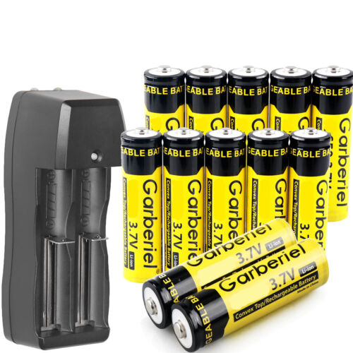 Lot Batteries / Charger For Flashlight Headlamp