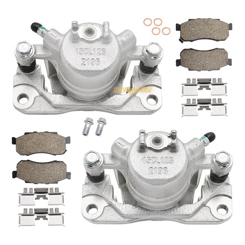 Front Left Right Brake Calipers & Pads for Honda Pioneer 700 520 500 2014-2023