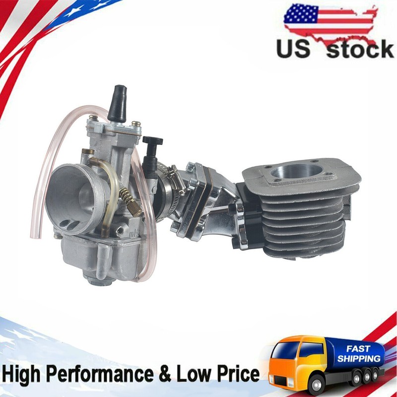 Upgrade Dio Reed Valve Kit &Carb&Cylinder For 66cc 80cc 2 Stroke Motorized Bike
