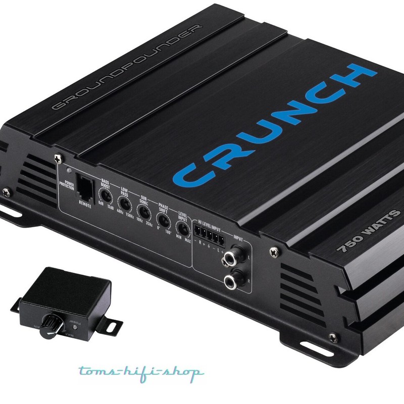 Crunch Gpx750.1d 1-Kanal 750 Watt Digital Auto Kfz VerstÃ¤Rker Endstufe Subwoofer