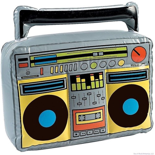 BOOM BOX Inflatable Blow Up Speaker Radio 80's Party Hip Hop
