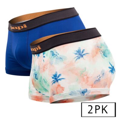 Underwear: Papi UMPA074 2PK Microflex Brazilian Trunks