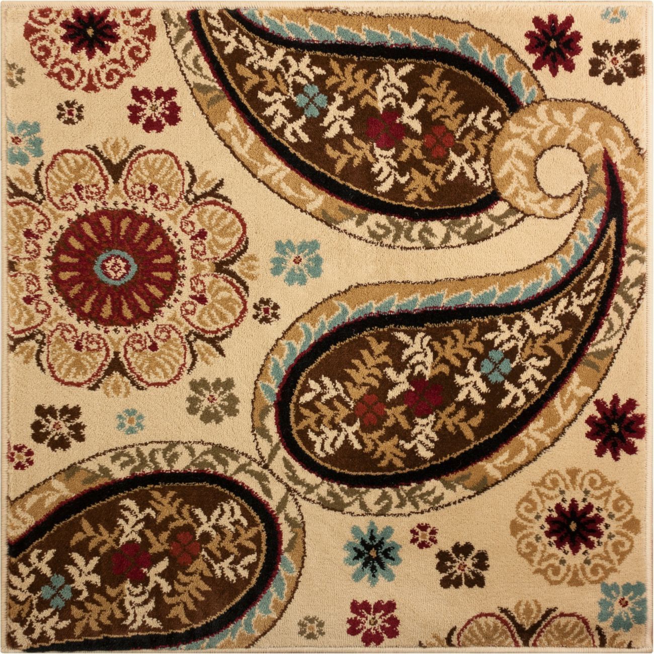 Floral Square Door Mats & Floor Mats