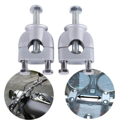 7/8'' Motorcycle Handlebar Risers Handle Bar Mount Clamp Chrome For Dirt Bike CNC