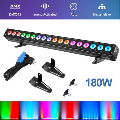 180W Wall Wash Light RGBWA UV 6 IN 1 LED DJ Stage Beam Lights Bar Party Lighting