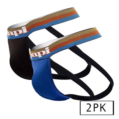 Underwear: Papi UMPA087 2PK Microflex Jockstrap