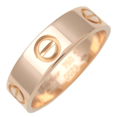 Cartier Love Ring #57 US Size #8 18K RG Rose Gold Wide 5.4mm