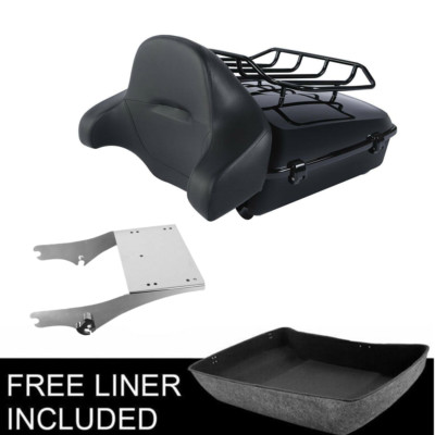 Chopped Trunk Backrest Top Rack Mount Fit For Harley Tour Pak Road King 97-08 US