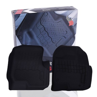 Front 2PCS Black TPE Floor Mats Liner kit For Ram 2012-2017 1500 Dodge Quad Cab