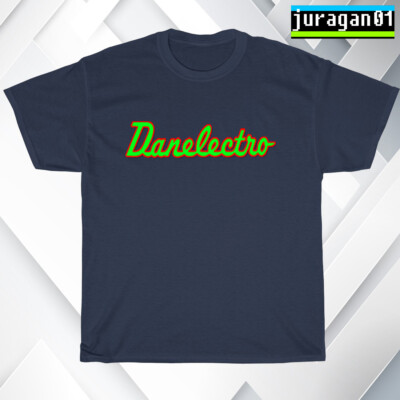 New Danelectro Guitars Logo Black/Navy/Sport Grey/White Men's T-Shirt S-5XL