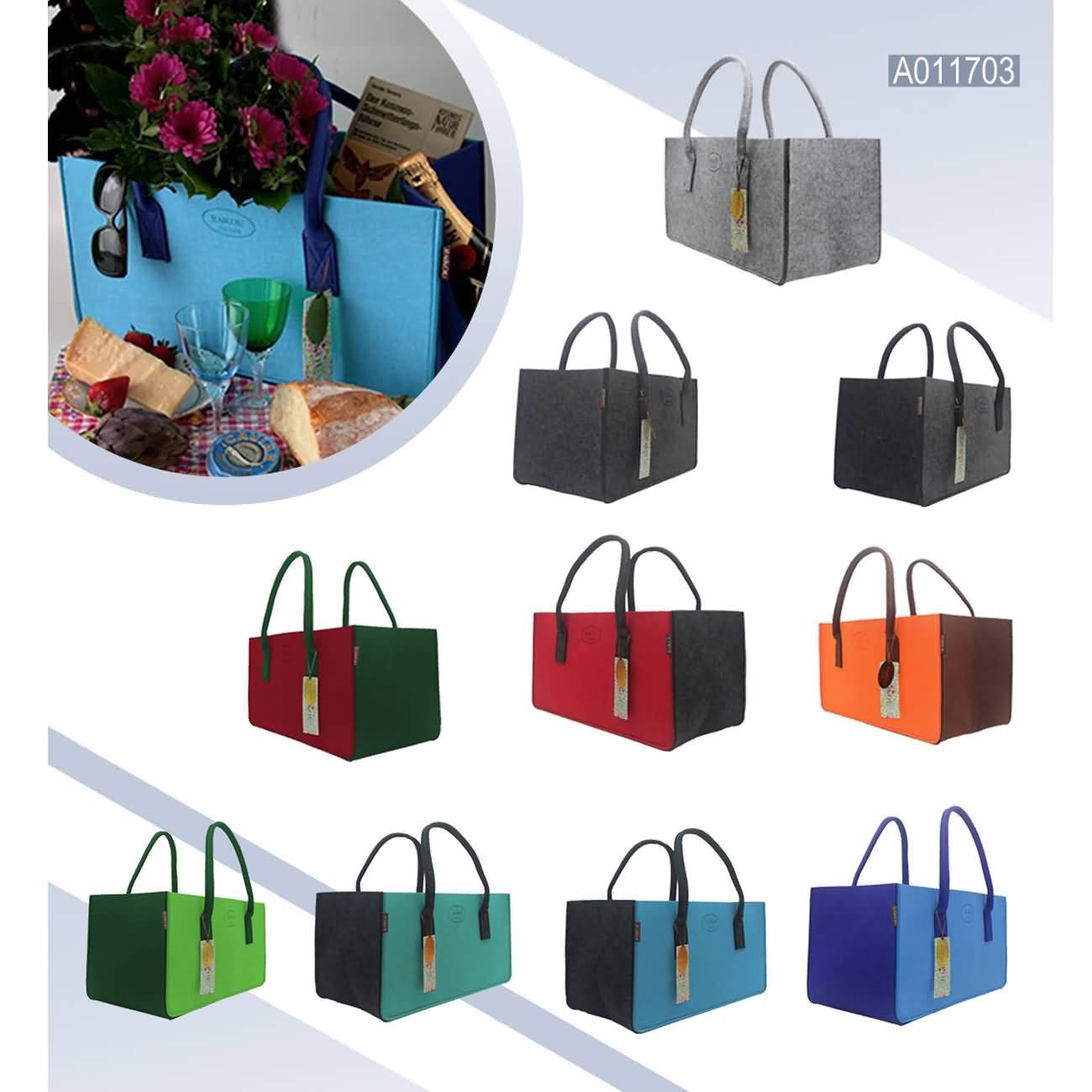 Filztasche Filzkorb Kaminholztasche Einkaufstasche Zeitungskorb Aufbewahrung