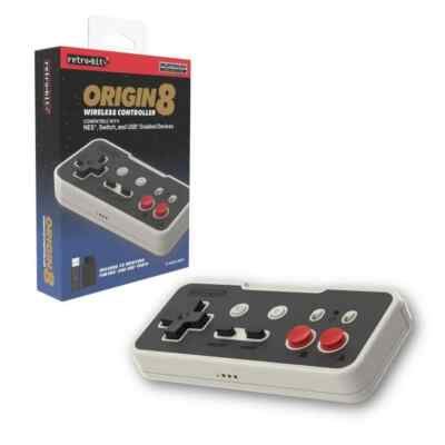 Retro-Bit Origin8 2.4 GHz Wireless Controller for Nintendo NES/Switch/USB