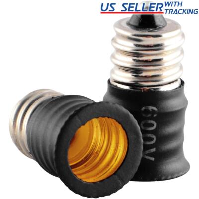 (5-pack) Candelabra Light Bulb Base Extension E12 Socket Extender Adapter 5X