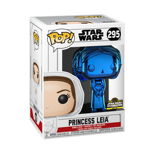 Funko POP! Star Wars Chrome Princess Leia Blue #295 Vinyl