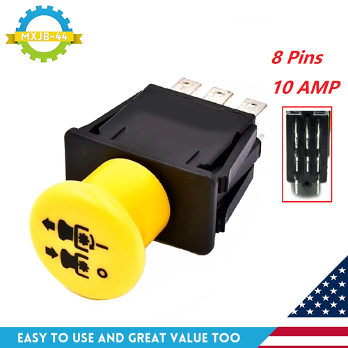 AM131966 Blade Clutch PTO Switch Fits John Deere Lawn Mowers w/ 10 AMP UPGRADE