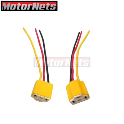 2x H4 9003 Bulb Headlight Plug Lamp Socket Connector Wire Harness 3 Prong GM