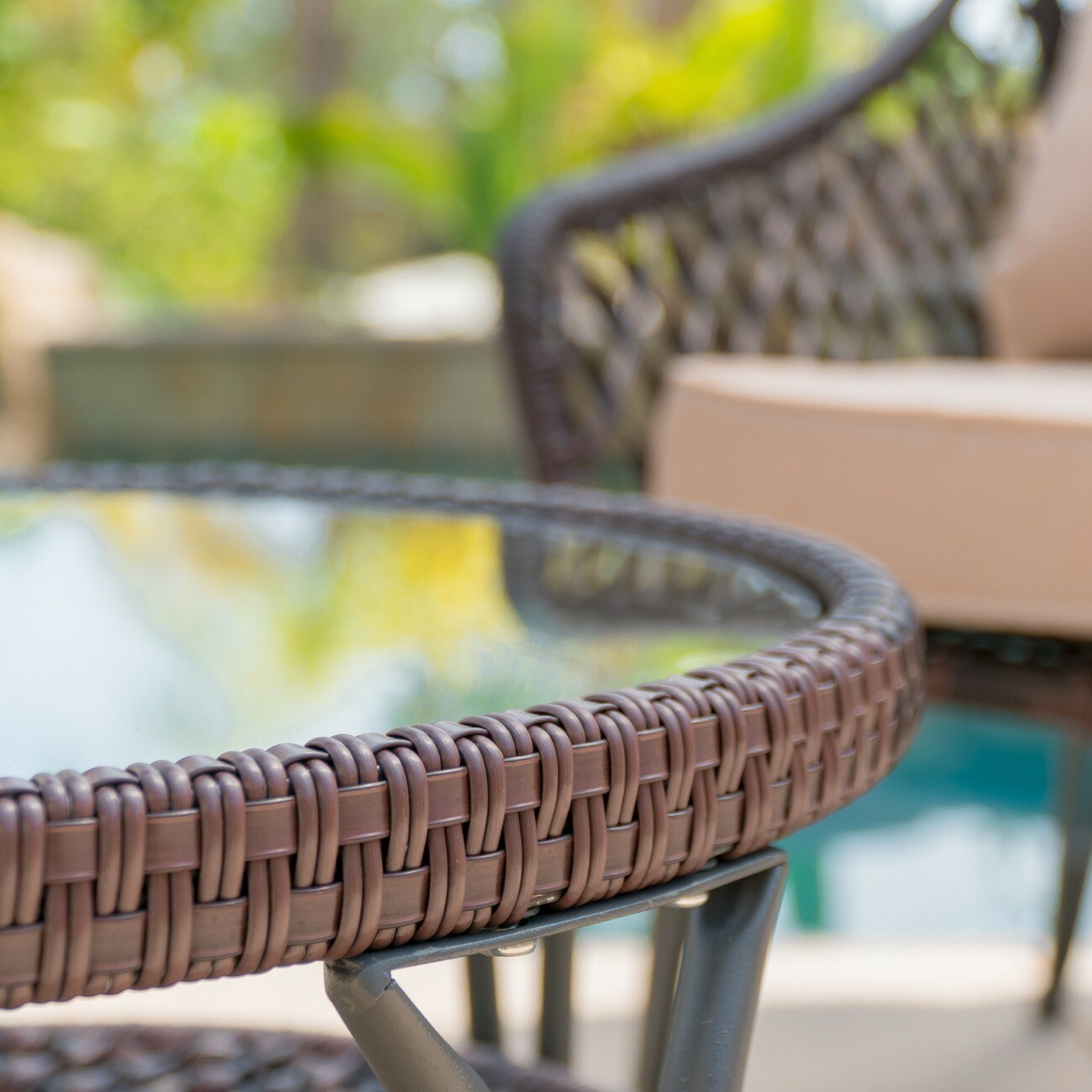 Garden Patio Bistro 3- Piece Set Table & Chairs Outdoor Furniture