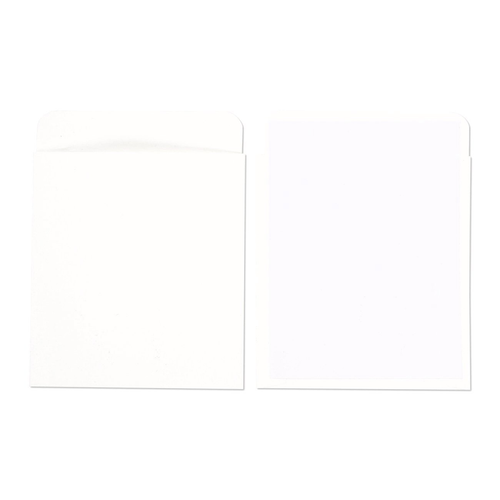 100-Count Library Card Pockets - Self Adhesive Book Pockets, Library Card White,