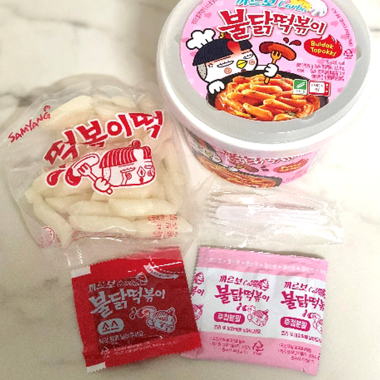 Samyang Carbo Buldak Tteokbokki Spicy Hot Korean Stirfried Rice Cake