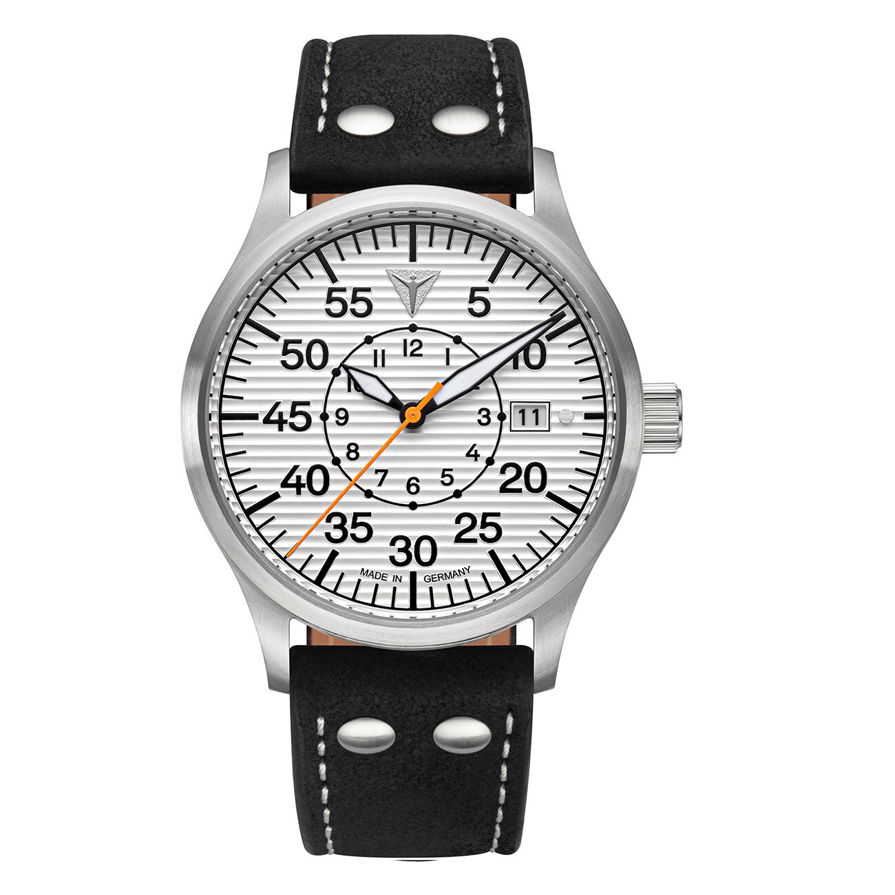 Zeppelin Eurofighter Auto Swiss Valjoux 7750 Chrono Watch 43mm Blue Dial 72183 e