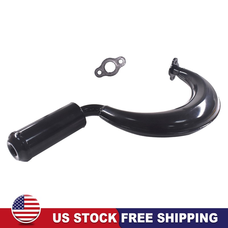 40mm Black Banana Muffler Exhaust Pipe 49cc 66/80cc Motorized Bike Engine Motor