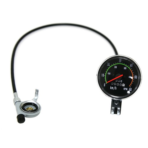 Vintage Style Bicycle Bike Speedometer Analog Mechanical Odometer With Hardware
