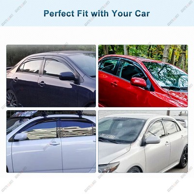 For 2009-2013 Toyota Corolla Sedan JDM Mugen Style Window Visors Sun Rain Guards