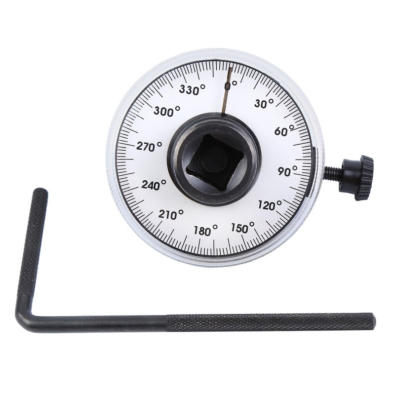 1/2'' Drive Torque Angle Gauge Wrench Measure Tool 360° Torque Meter Protractor