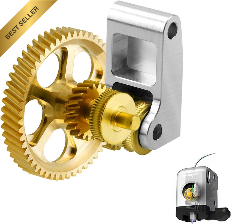 All-Metal Extruder Gear Kit for P1P, P1S, X1C 3D Printers,Upgrade DLC Nano-Coate