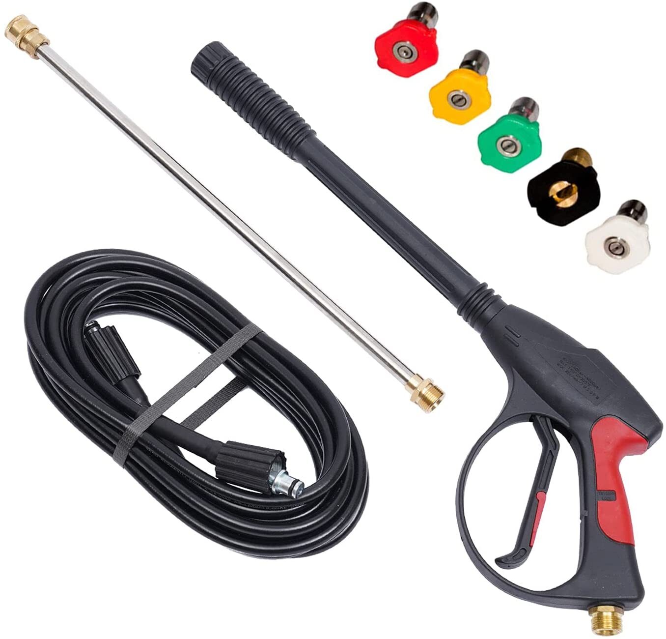 4P High Pressure Power Washer Gun Wand Hose Kit M22 For Ryobi Simpson Craftsman