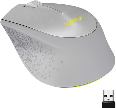 Logitech M330 Silent Plus Mouse - Grey/Yellow