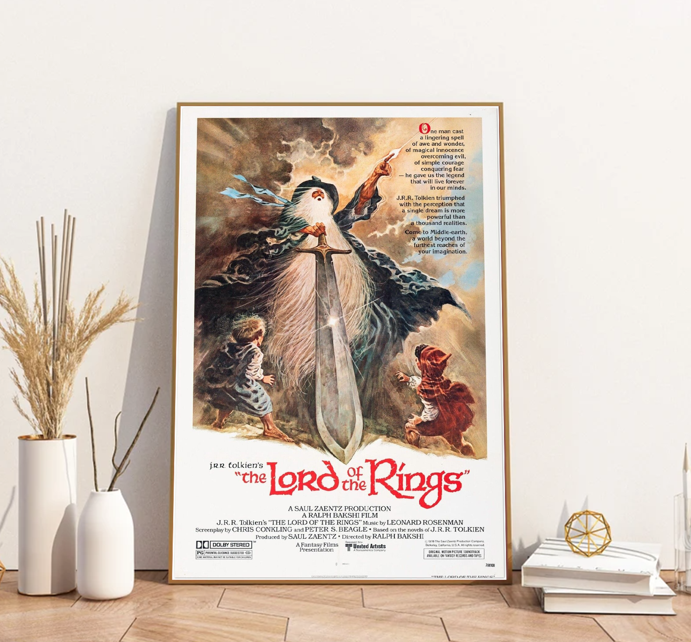 Lord Of The Rings Animated Movie Poster, Movie Poster, Vinta