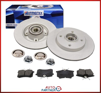 Bremsensatz Bremsscheiben mit Bremsbeläge Hinterachse für Citroen C4 Peugeot 307